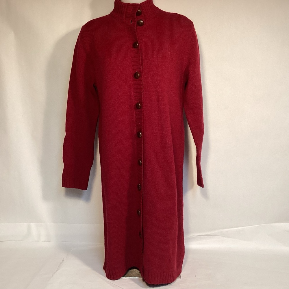 Orvis Shetland Wool Women’s Long Cardigan Women’s Sweater Coat size small